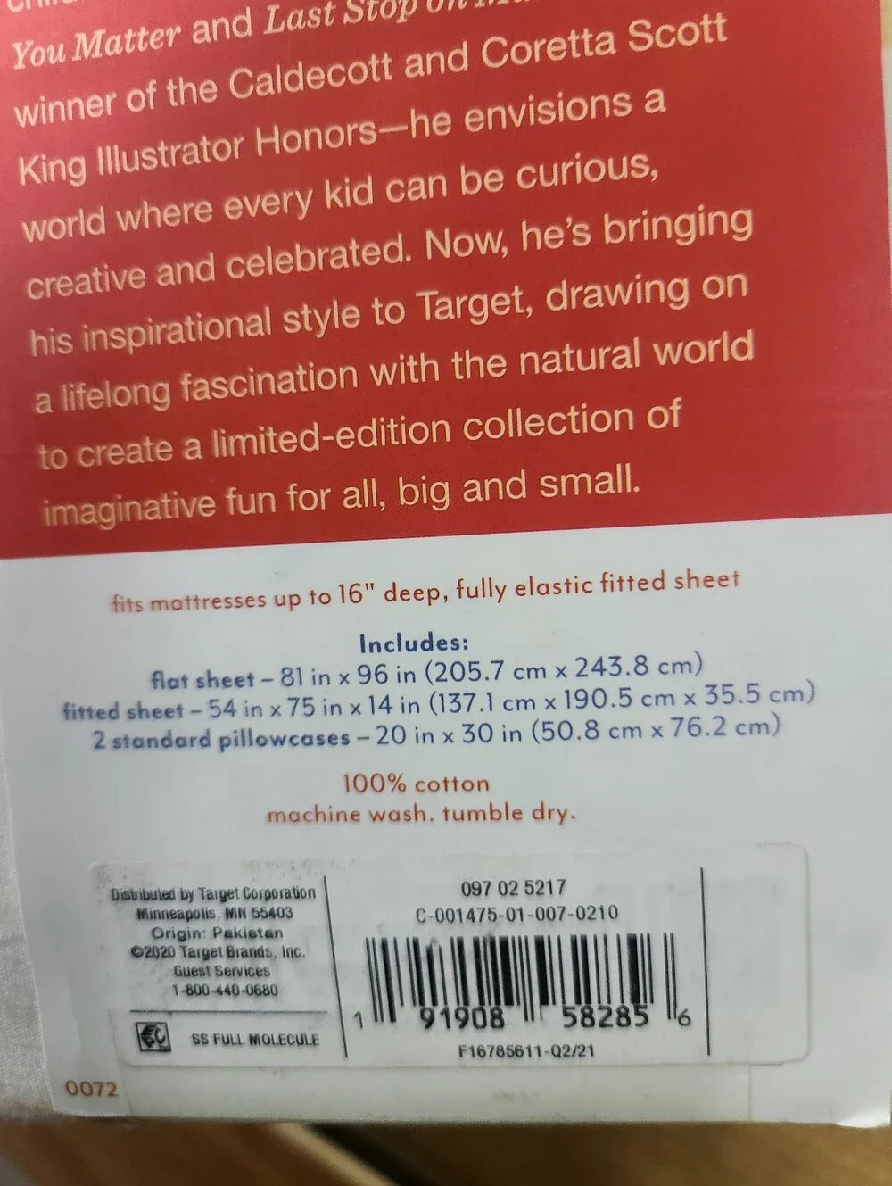 Target Christian Robinson Pillowfort Full Cotton Sheet Set Kid Teen Molecule New